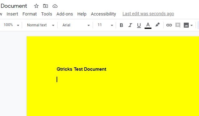 Kuidas muuta Google Docsi taustavärvi
