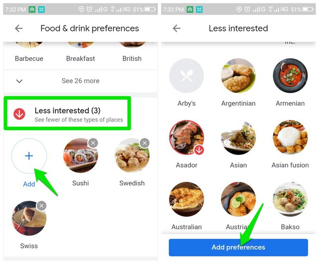 Indica a Google Maps la tua preferenza di gusto per migliori consigli sui ristoranti