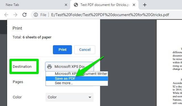 Ecco un trucco per dividere i file PDF utilizzando Google Chrome