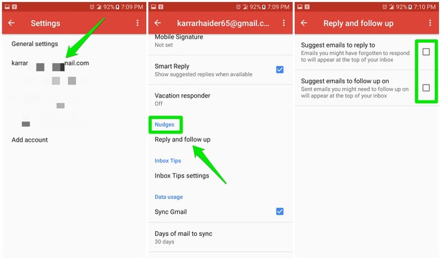 Keelake Gmailis Nudge, et peatada need tüütud järelmeetmete soovitused