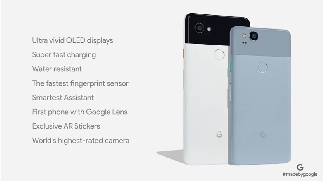 Google Pixel 2:n ja Pixel 2 XL:n tekniset tiedot ja ominaisuudet
