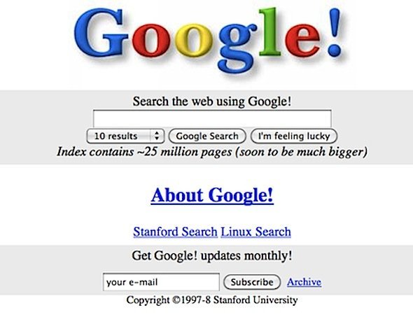 Google.com a officiellement 20 ans !