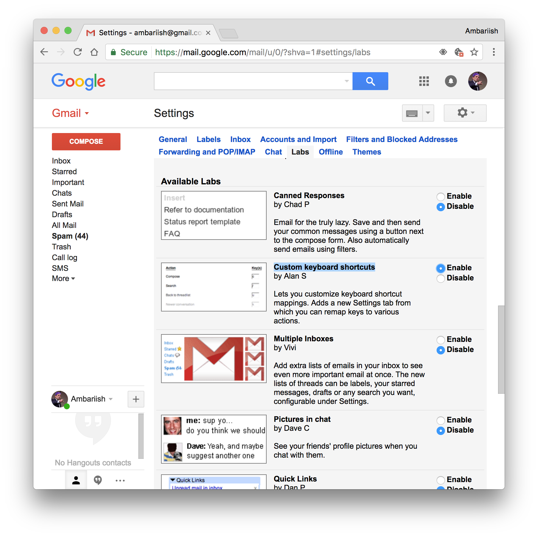 Gmail – Керуйте Gmail за допомогою спеціальних комбінацій клавіш і лише цифрової клавіатури