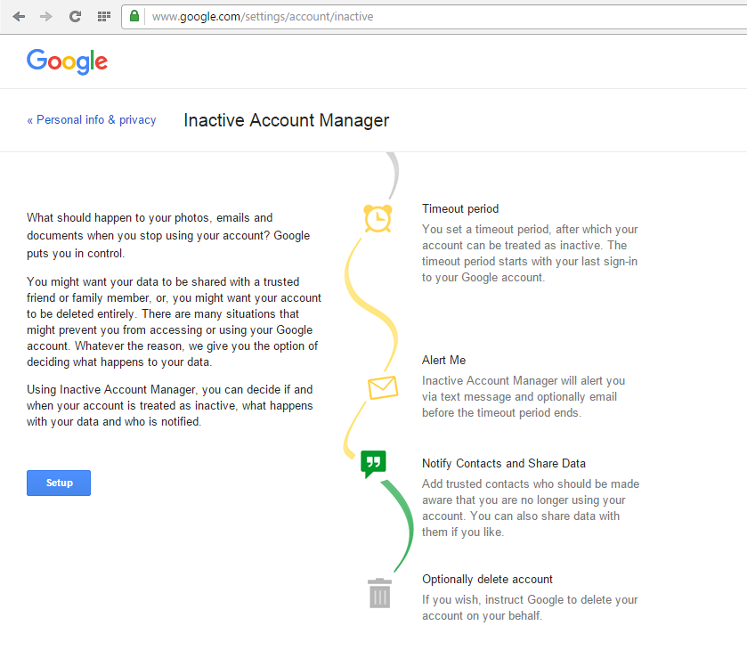 Organisieren Sie sich mit dem Google Inactive Account Manager