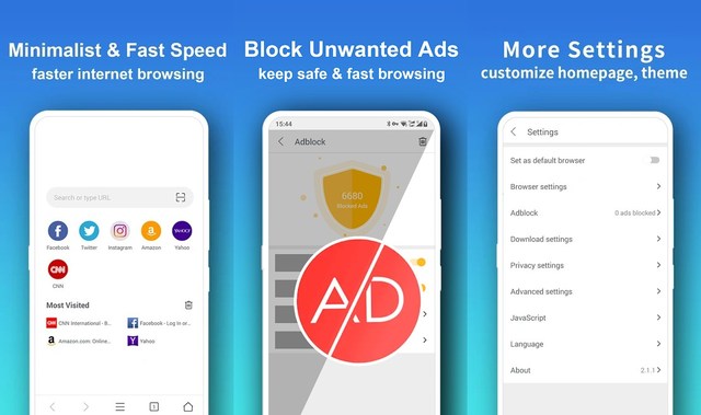 4 migliori browser Android con Adblocker che hanno effettivamente buone caratteristiche